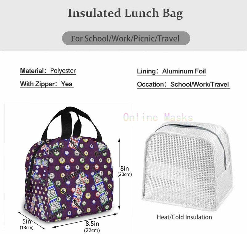 Bingo I Need One More Numbe Lunch Bag Cooler Bag Women Tote Bag Insulated Lunch Box Soft Liner Lunch Container for Picnic Travel