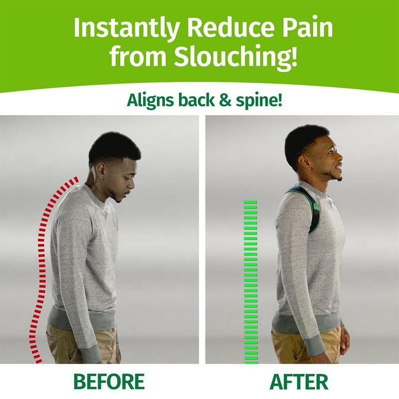Sabuk korektor postur tubuh 8 berbentuk, penopang punggung atas dapat disesuaikan untuk leher, memperbaiki postur tulang belakang bahu