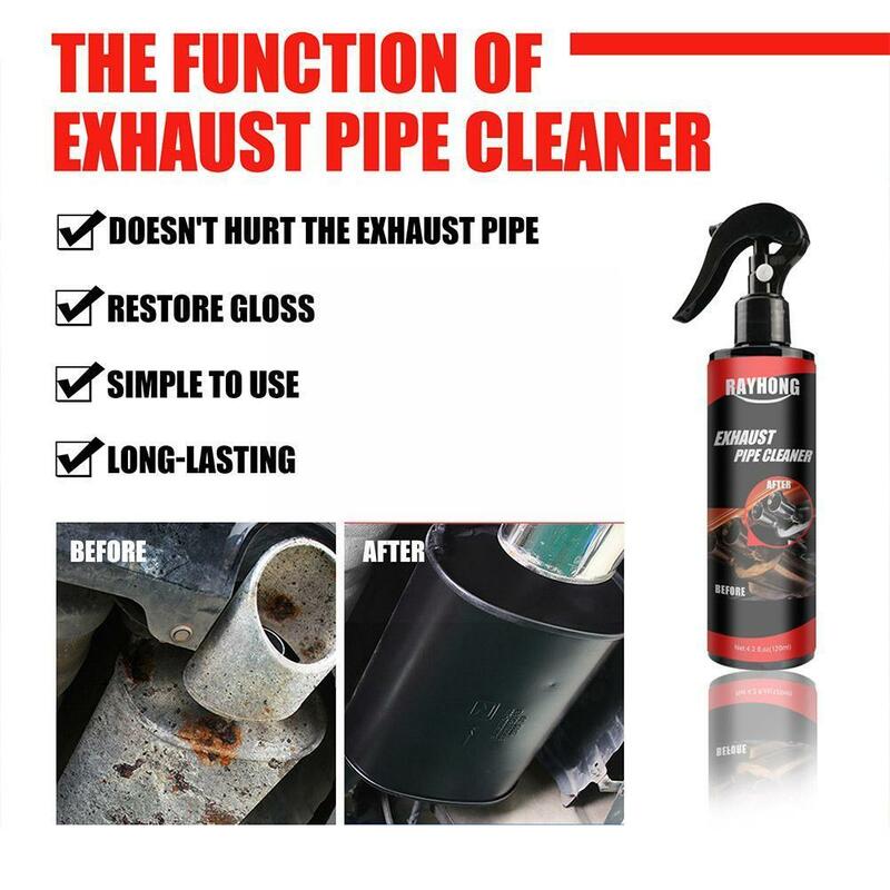 Car Exhaust Pipe Cleaner Kit, Removedor de Ferrugem, Spray Multiuso, Derusting de Metal, Manutenção, Carro, Motocicleta, E7M3, 120ml