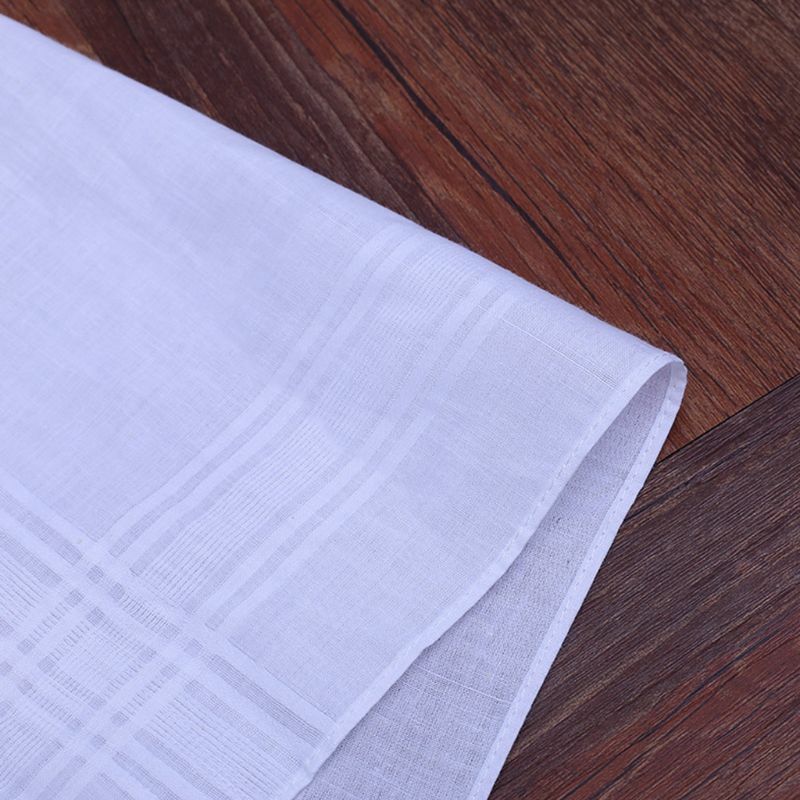 Lenço bolso algodão 652F para homens, lenços xadrez, bandana 16 16 polegadas