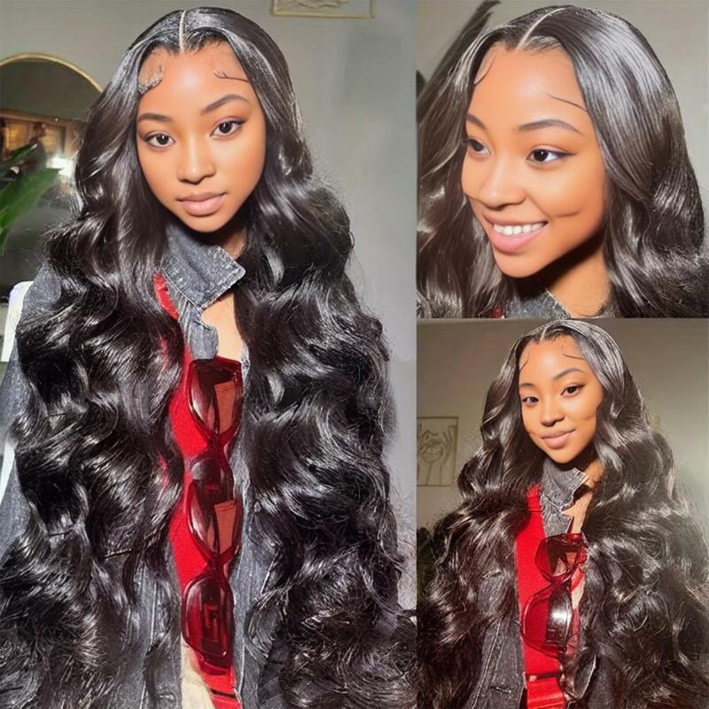 Body Wave HD Transparent Lace Front Wigs Brazilian Water Wave Closure Glueless Wig Human Hair For Women
