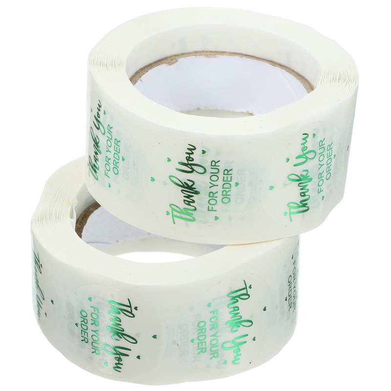 2 Rolls Envelopes Dot Stickers Clear Circle Round Labels Retail Package Seal The Transparent Sealer Seals Mail Adhesive Dots