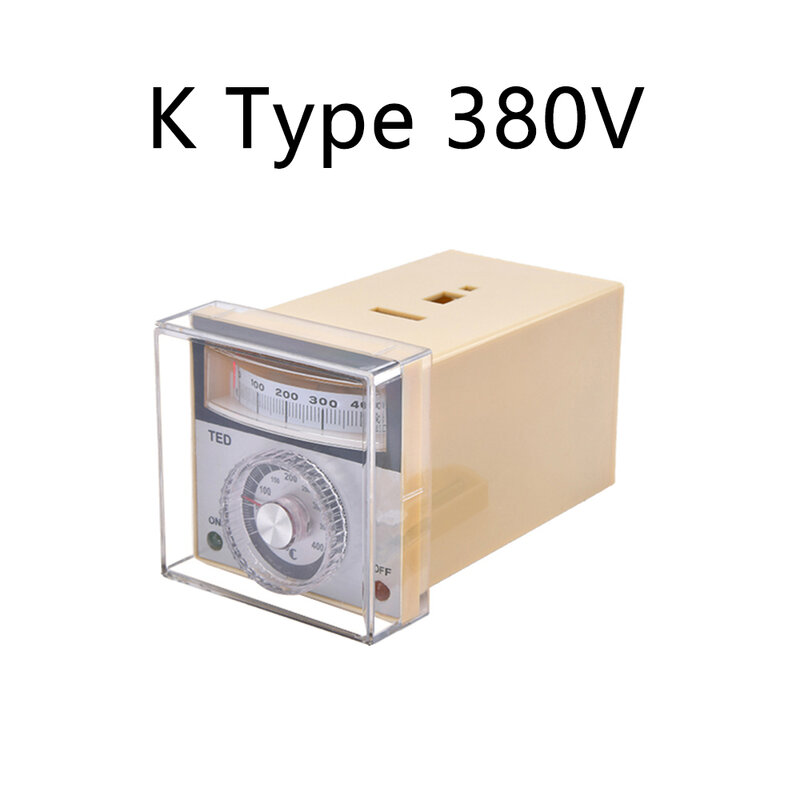 TED-2001 Elektronische Temperaturregler Zeiger Anzeige Thermostat Temperaturregelmodul 0-400℃ K/E Typ AC 220V 380V