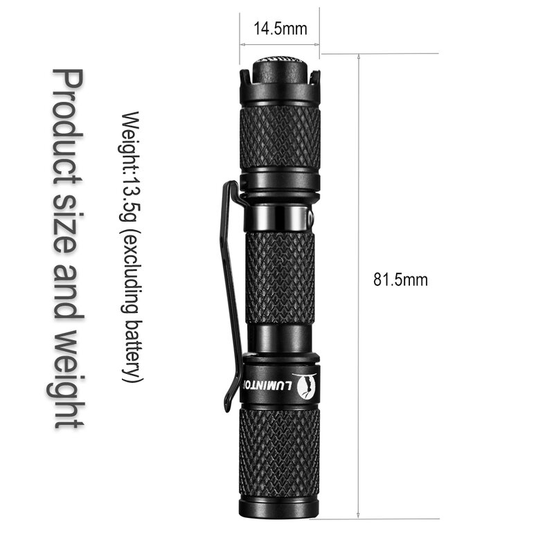 EDC Flashlight Keychain Outdoor Lighting IP68 Waterproof High-Power LED Torch Everyday Carry 110 Lumens Hiking Camping TOOL AAA