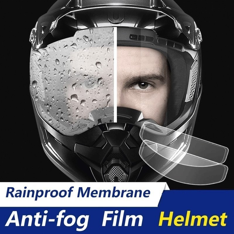 3ลักษณะ Clear หมวกกันน็อค Anti-Fog กันฝนสำหรับรถจักรยานยนต์หมวกกันน็อกเลนส์หมอกสติกเกอร์ความปลอดภัยขับรถหมวกกันน็อกอุปกรณ์เสริม