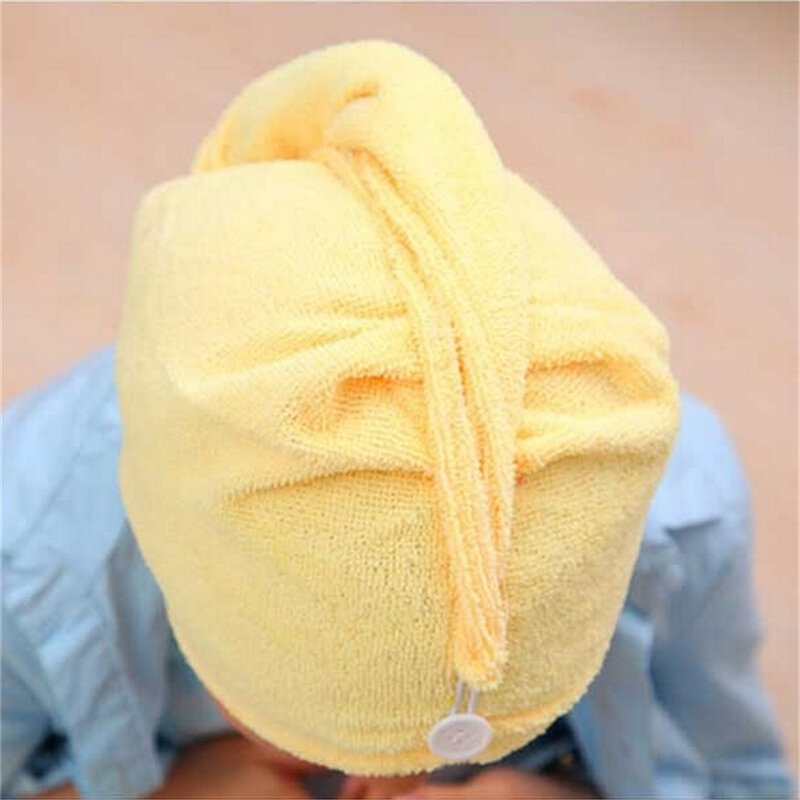 Envoltura de microfibra para el cabello, toalla de secado, gorro de cabeza de Spa, turbante de giro, ducha caliente