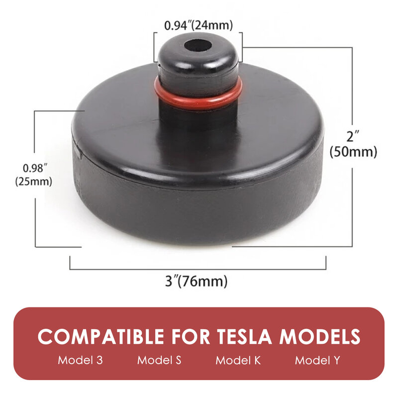 For Tesla Silicone Jack Lift Pad Point Adapter For Model 3 Model Y Model S Model X With Storage Bag-4 Pack/2 Pack