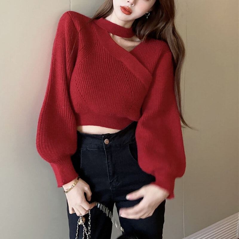 Women's Bottoming Shirt Sweater Spring And Autumn Pullover Fashionable Top Exquisite Gift for Ladies Birthday