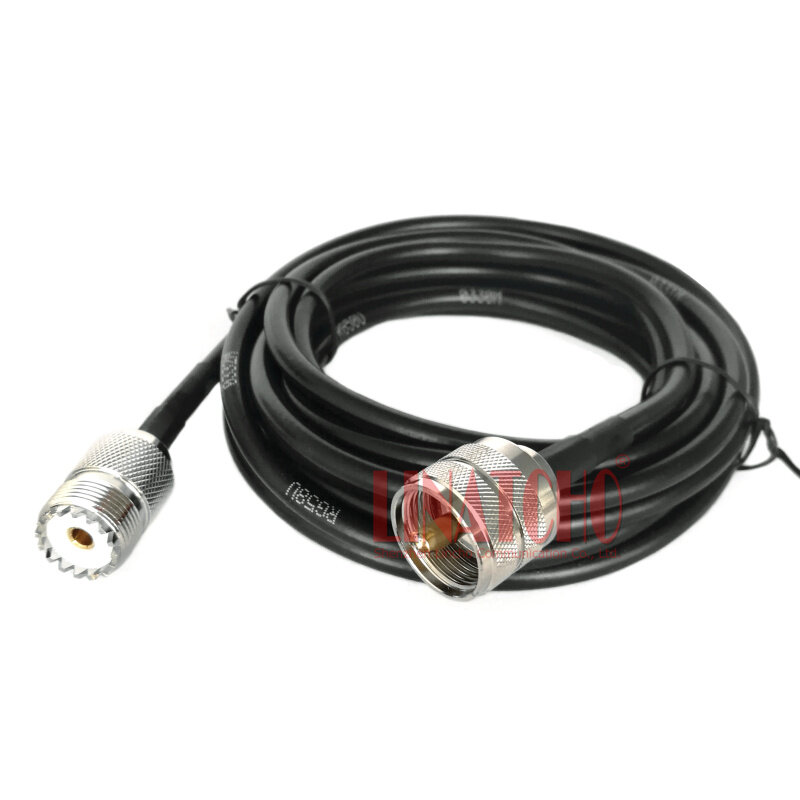 Câble Coaxial RG58U PL259 UHF mâle à femelle SO239, câble d'extension Coaxial d'antenne RF de 3 mètres