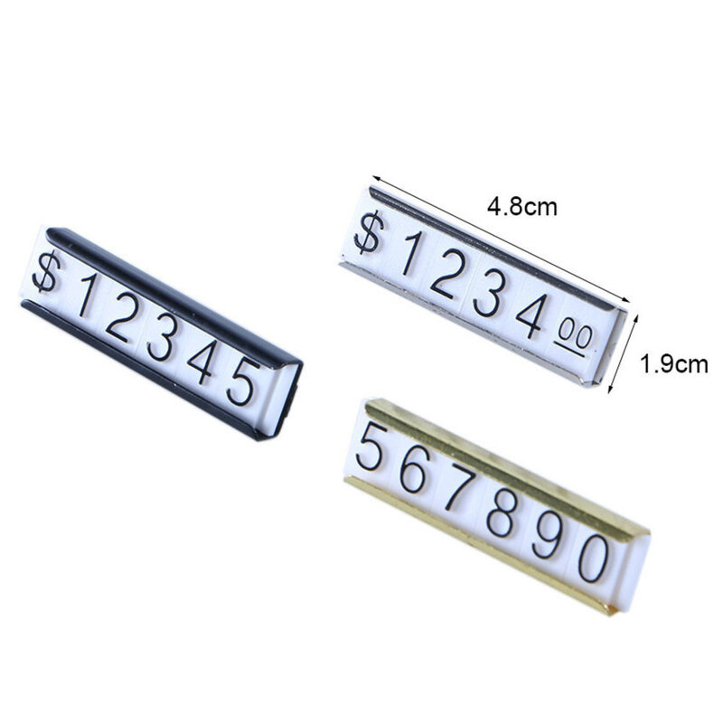 Podział odzieży kostka metka z ceną magnetyczne zapięcia magnes ceny liczba cyfra dolar waluta ceny Cube odznaki Holder