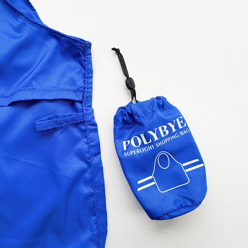 Polybye-Bolso de mano reutilizable superligero, bolsa de compras plegable de nailon ecológico, bolsa de comestibles, bolsa de almuerzo, bolsa de reciclaje