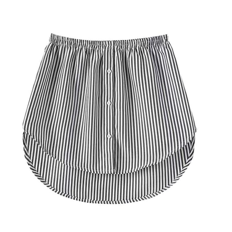 S-5XL Women Fake Shirt Hem Detachable Underskirt Irregular Skirt Tail Blouse Hem Extender Mini Skirt Layered Inner Layer