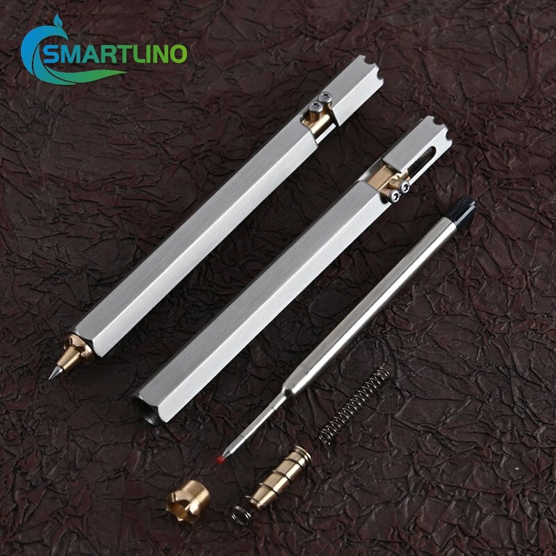Multi-Function Metal Tactical Pen, Escritório Estudante Papelaria, Caneta Esferográfica, Disjuntor De Vidro De Emergência, Ferramentas de Autodefesa EDC