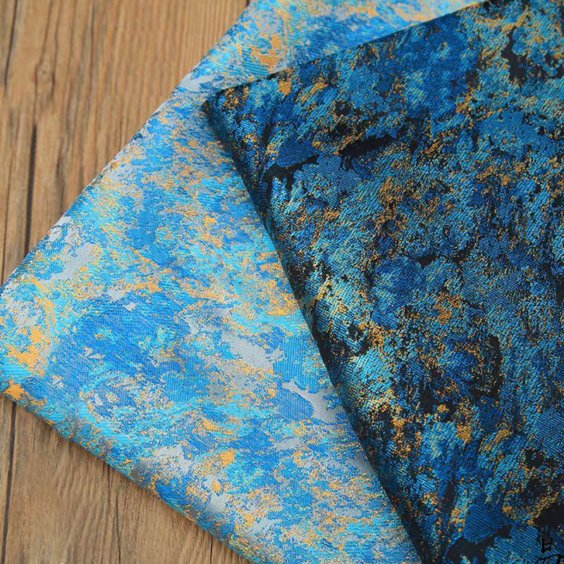 Arte astratta tessuto broccato Jacquard tinto in filo materiale per cucire abito Jacquard cappotto indumenti tenda pittura a olio tessuti 1x 1.5m