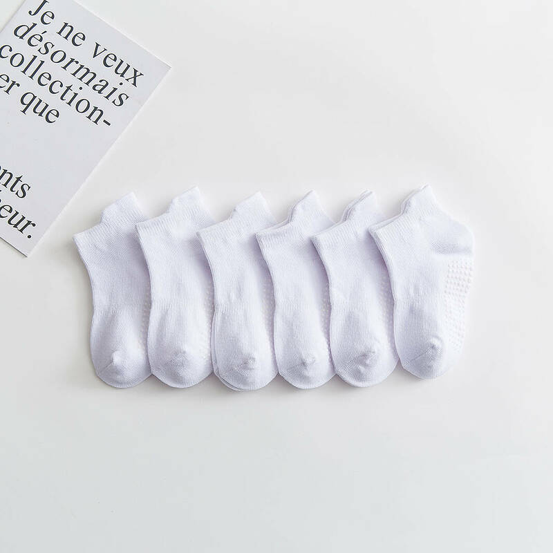 6 Paare/los 0 zu 6 Jahre Baumwolle kinder Anti-slip Boot Socken Für Jungen Mädchen Low Cut Boden kind Socke Mit Gummi Griffe Vier Saison