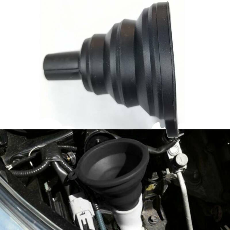 Engine Funnel Universal Silicone Liquid Funnel Washer Fluid Collapsible Foldable Space Saving Engine Oil Top Change Funnel