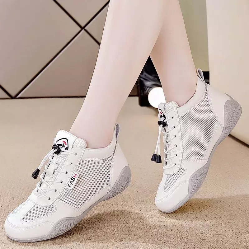 Women Casual Sneakers Summer Print Fashion Breathable Mesh Lace Up Sports Shoes for Women Vulcanize Shoes Zapatos De Mujer