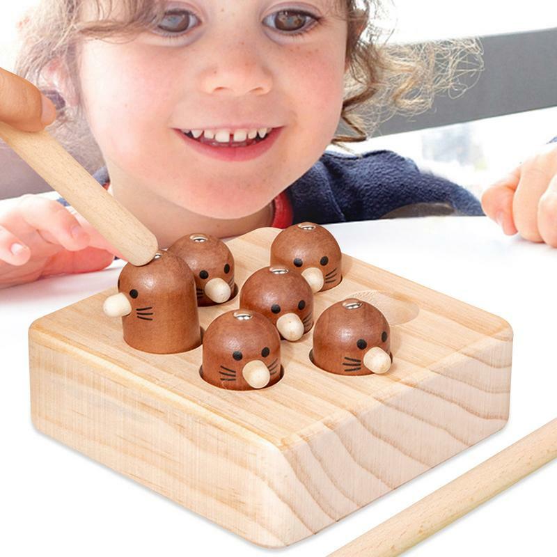 Wooden Pounding Hammer Game for Children, brinquedo interativo, presente para a Páscoa, aniversário, natal, dia das crianças