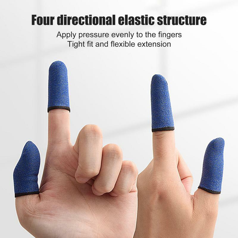 Mangas de dedo de fibra de carbono para juegos móviles, cómodas, para mejorar los dedos, 2 piezas