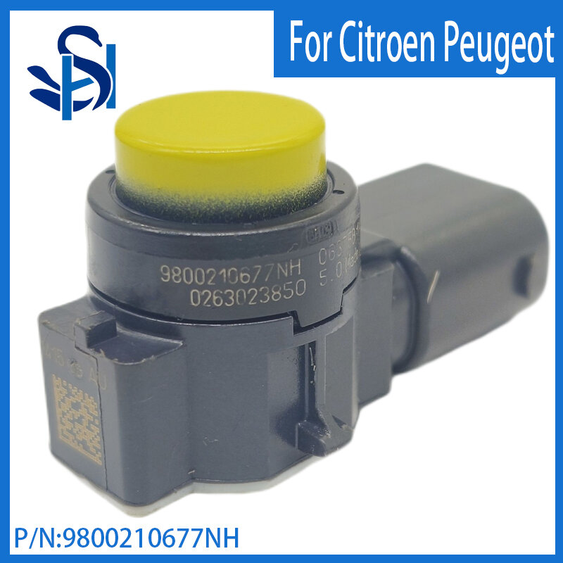 Sensor De Estacionamento PDC para Citroen e Peugeot, Radar Cor Amarelo, 9800210677NH