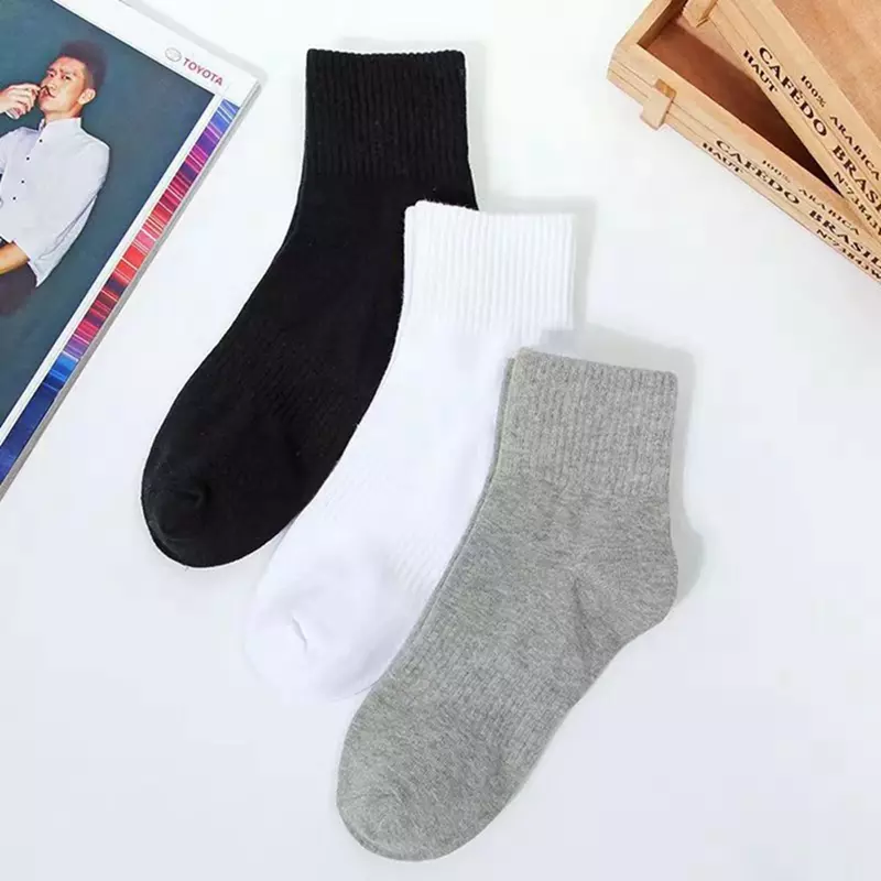 Calcetines cortos versátiles de Color sólido para deportes de primavera y verano, calcetines de calefacción eléctrica con fondo de toalla de tubo corto