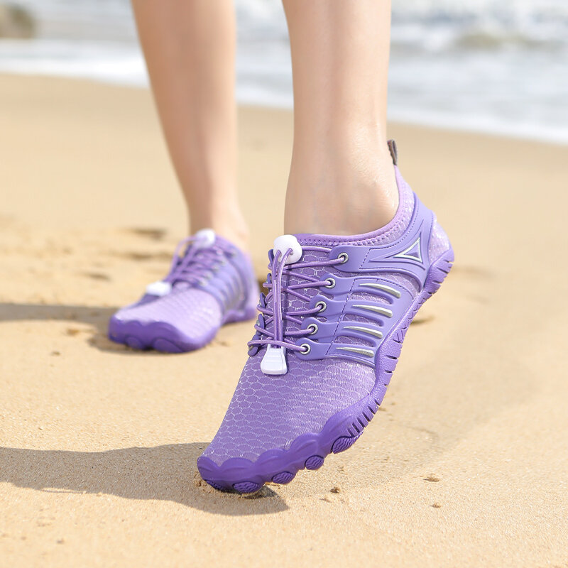 Zapatos de natación acuáticos para mujeres y hombres, zapatillas de playa con suelas de goma, secado rápido, fitness, escalada
