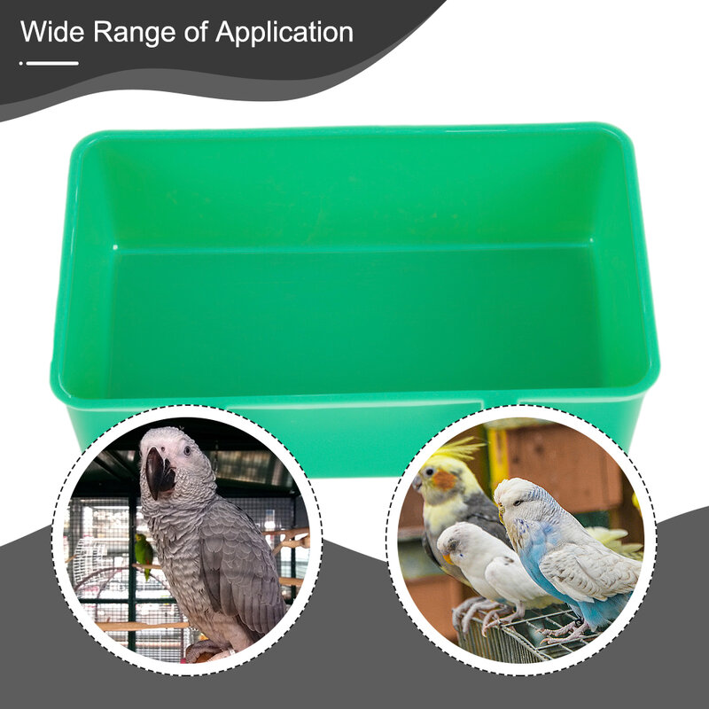 1pc Plastic Bird Bath Tub Bird Feeder Hangable Bird Food Bowl Multiple Sizes Available Birdbath Cage Household Garden Supplies