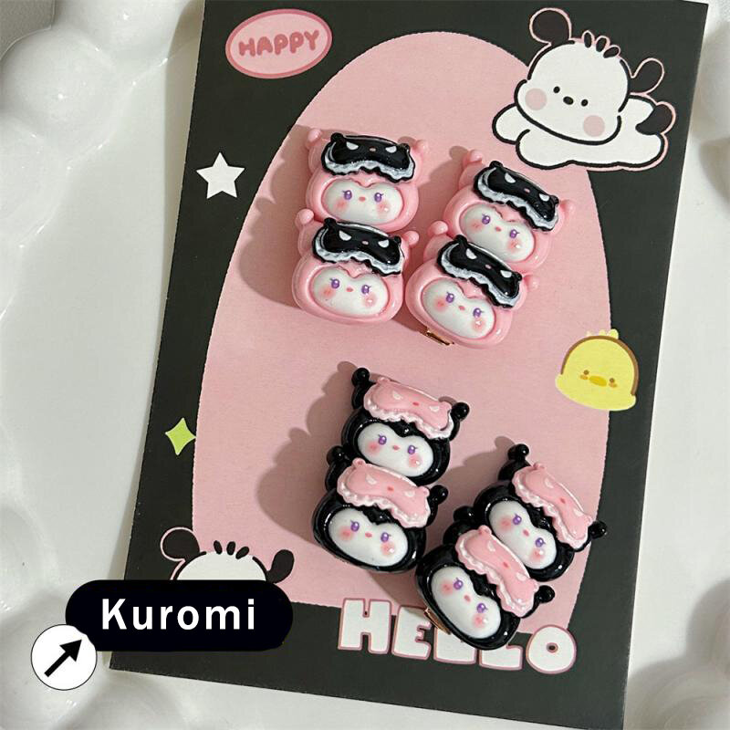 Nieuwe Kawali Sanrio Eyeshade Kuromi Sleutelhanger Hanger Paar Accessoires Cartoon Kinderen Speelgoed Vriend Verjaardagscadeau Voor Meisjes