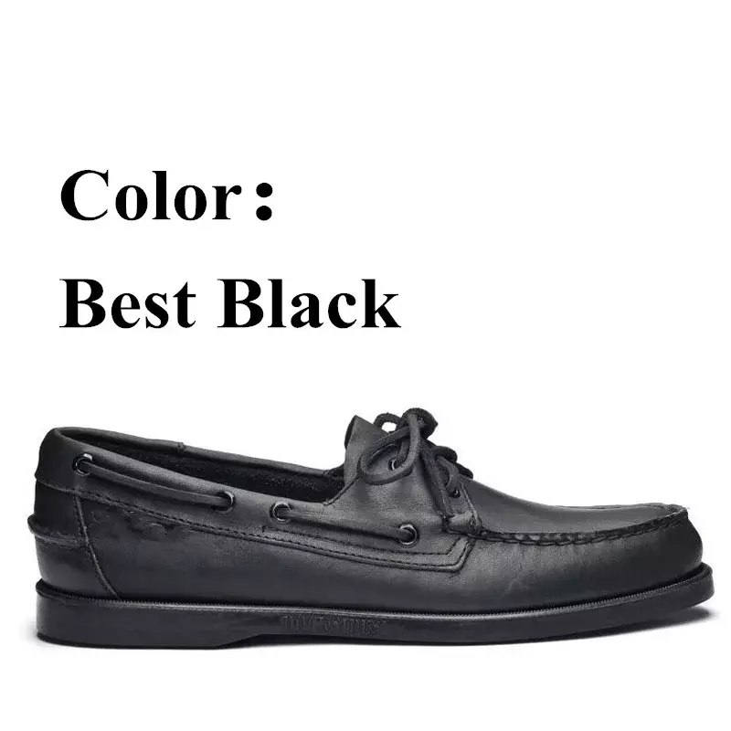 Sapatos de condução de couro genuíno para homens e mulheres, Nova Moda Docksides Classic Boat Shoe,Brand Design Flats Loafers, 2019A008