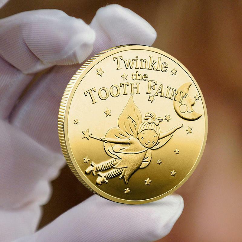 Памятные монеты в виде Феи зубов, не выцветающие золотые сказочные монеты для детей