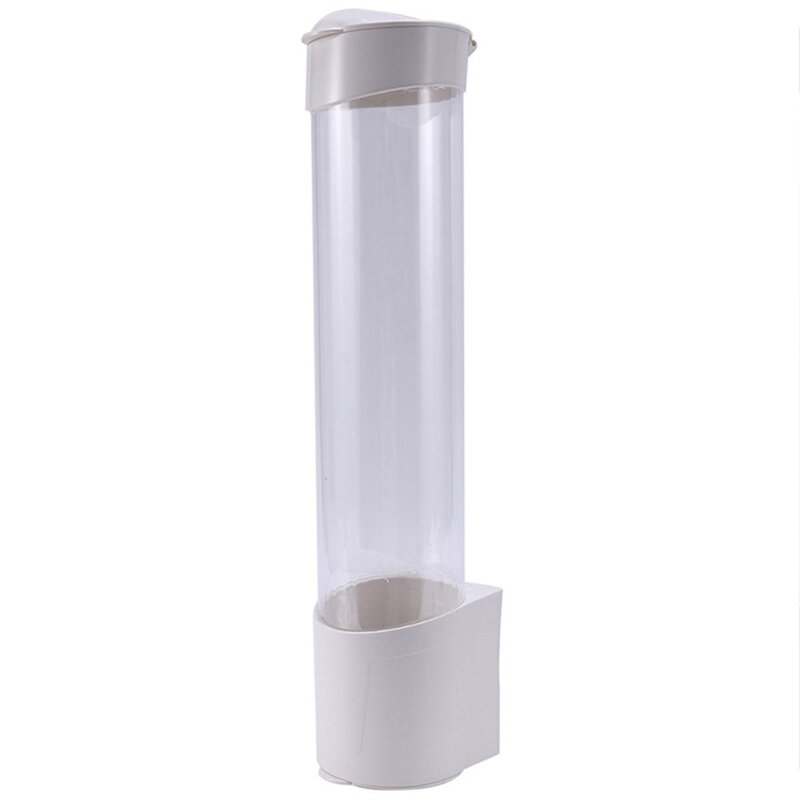 Dispensador automático de vasos de plástico desechables, estante de almacenamiento de polvo, 2 unidades