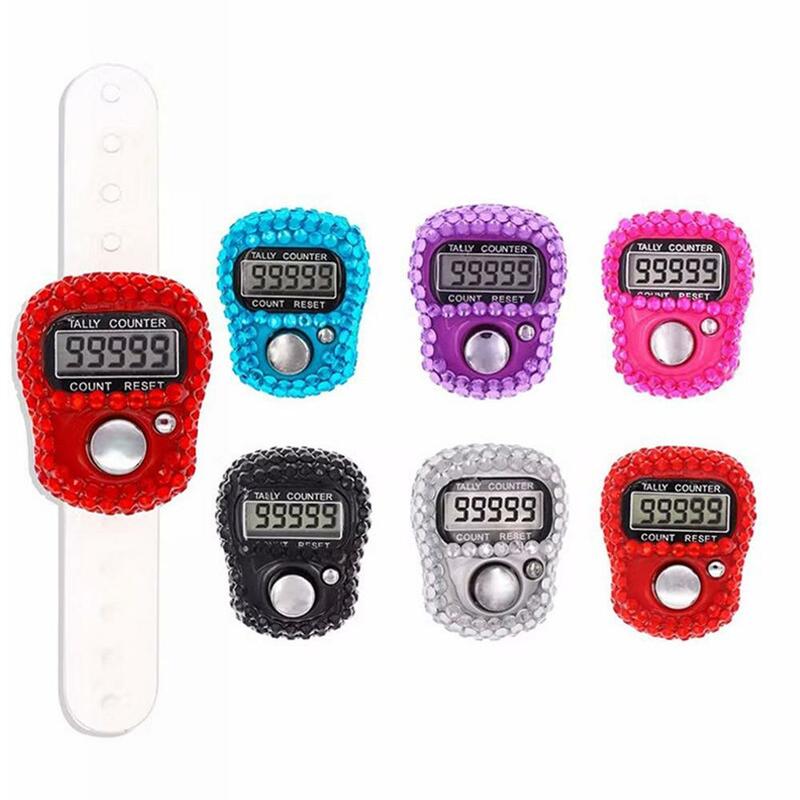 Electronic Digital Finger Tally Counter Hand Held Counter NEW Marker LCD Mini Clicker Counter Knitting Point Row X9G1