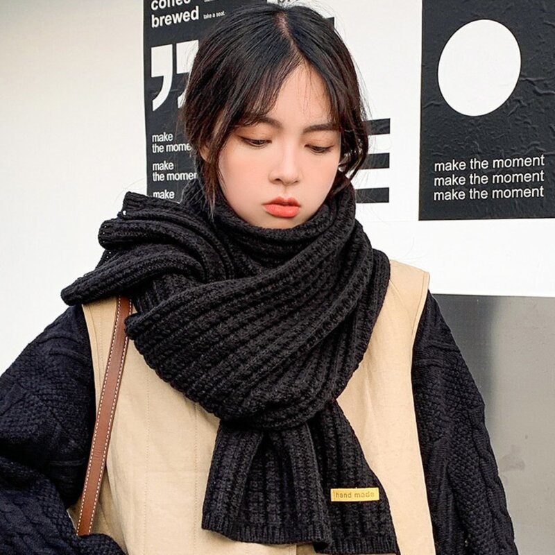 두꺼운 보온 넥 워머 커플 따뜻한 넥 커버, 턱받이 방풍 따뜻한 튜브 패션, 남녀공용 겨울 스카프