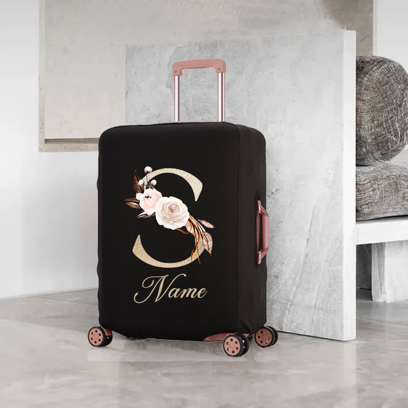 Custom Name Luggage Cover for 18-32 Inch Fashion Suitcase Thicker Elastic Dust Bags Travel Accessories Luggage Protective Case