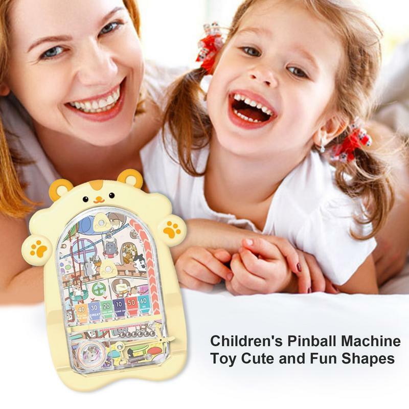 Handheld Pinball Machine Game, Desenhos animados bonitos, Fidget Brinquedos para crianças e adultos, Sala de jogos interior, Jogos de máquinas