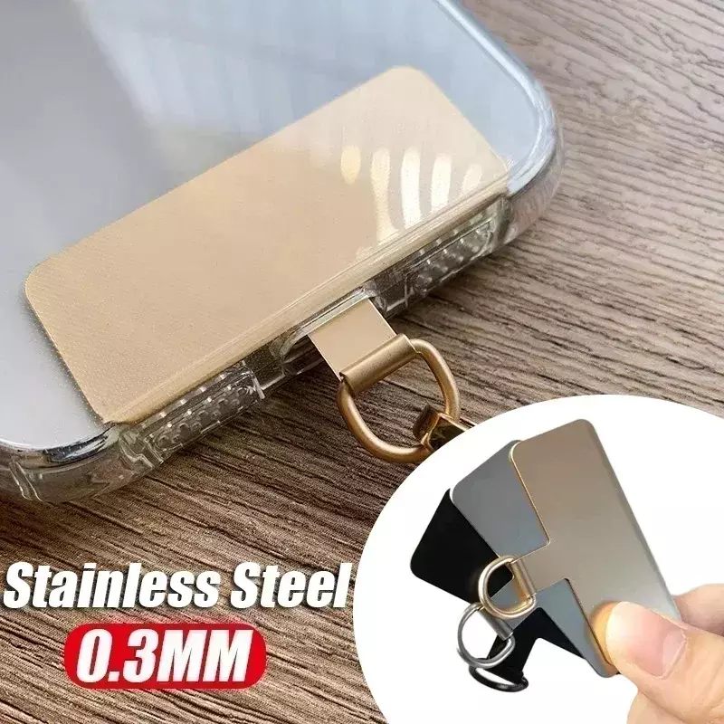Universal Luxus Metall Telefon Lanyard Dichtung Patch robuste ultra dünne Handy Sling Seil Karte Clip Snap Strap Hang Cord Tab