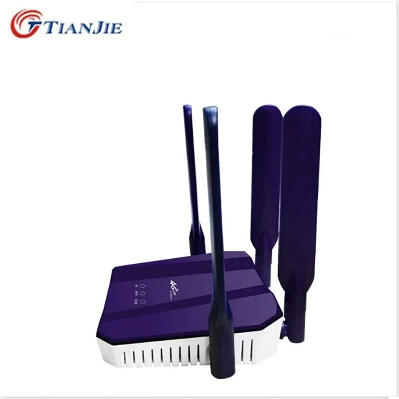 Tianjie 4g sim card routerワイヤレスwifiモデムlteアクセスポイントcpe 4アンテナホットスポットグローバルネットワークアダプターipカメラ用
