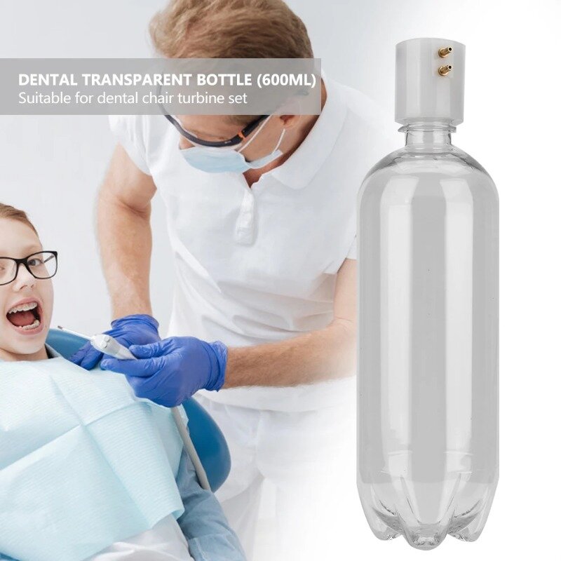 Silla Dental médica transparente, botella de almacenamiento de agua de 600ML, juego de turbinas universales, accesorio práctico para clínica Dental