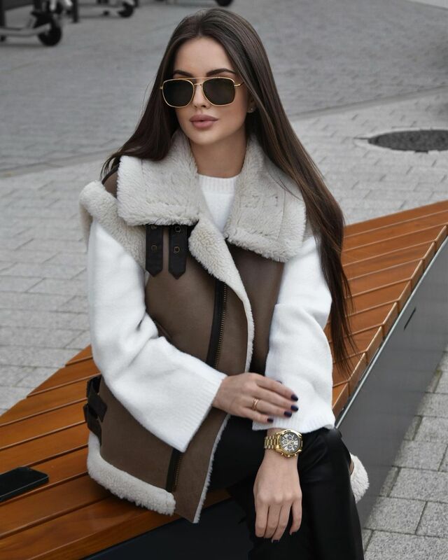 Chaleco Vintage sin mangas con bolsillos para mujer, Top elegante con costuras de lana, moda de otoño, novedad de 2023
