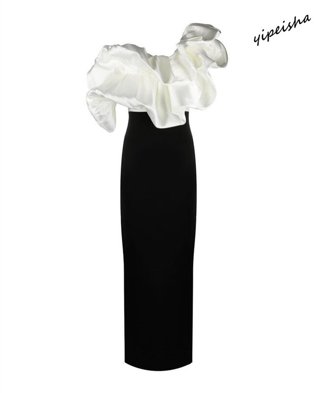 Yipeisha-um ombro Spaghetti Strap Prom Dress, requintados vestidos de festa bainha, vestidos personalizados em camadas Chiffon