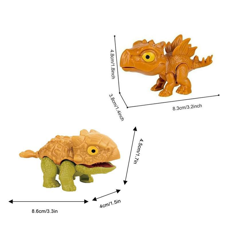 Dinosaurus boneka jari Dino boneka tangan Mainan Gigit jari belajar prasekolah figur dinosaurus mainan pendidikan untuk balita anak