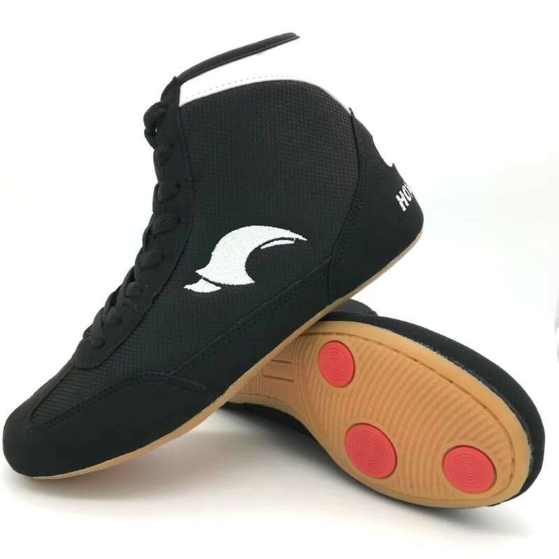 Dames Heren Boksschoenen Worstelen Schoenen Uitrusting Combat Sneakers Gymapparatuur Training Vechtlaarzen Plus Maat 35-46