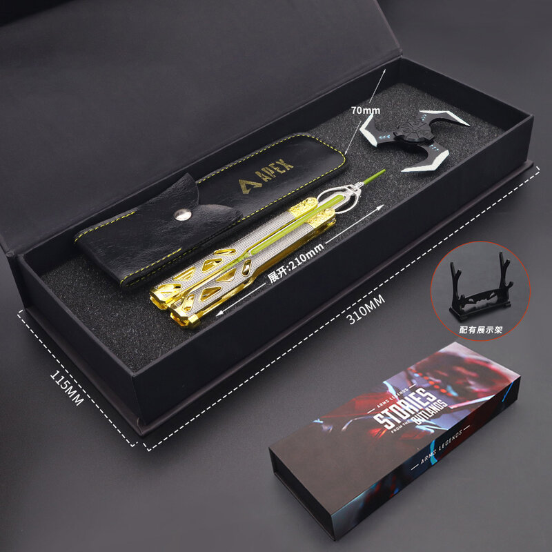 Apex ATIONS End Heirloom Weapon Model Gift Box, ArcStar Butterfly Knife, Wraith Kunai, Bangalore, Bloodhound Raven, Bite Toy for Kids, New