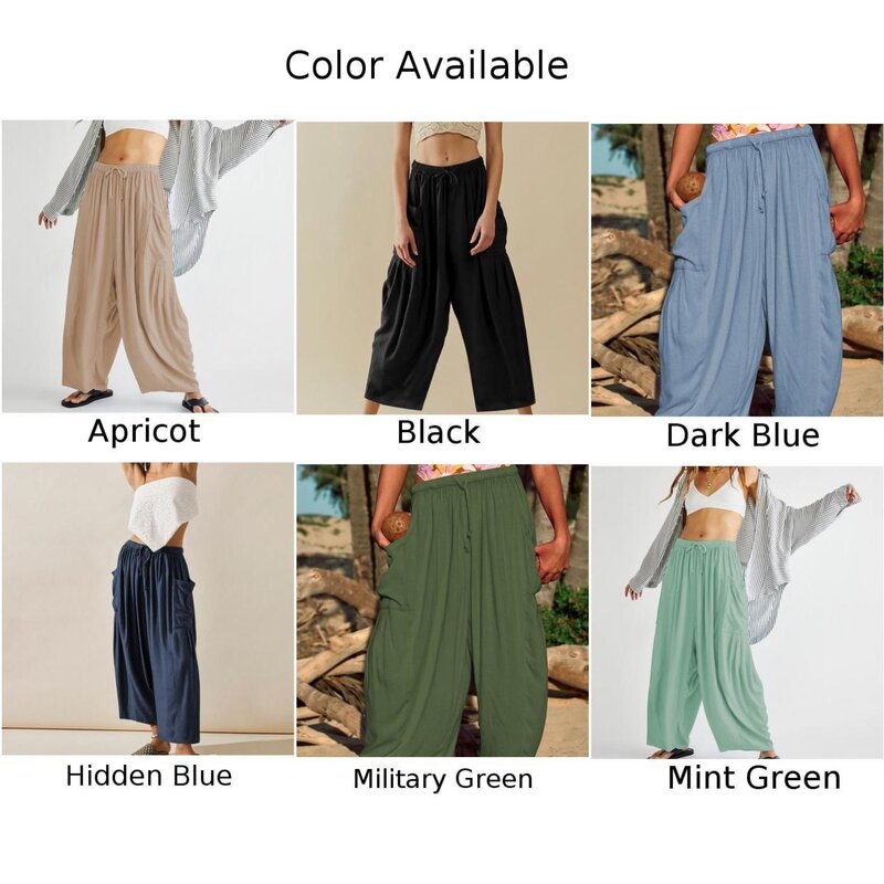 Sports Yoga Pants Pants High Waist Ladies Harem Pants Loose Type Slightly Elastic Solid Color Widely Applicable