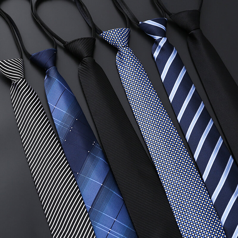 Faul Zipper herren Krawatte Geschäfts Formalen Kleid Tragen Streifen Einfarbig Zipper Krawatte Großhandel Geschenke für Männer Dünne Dünne krawatte