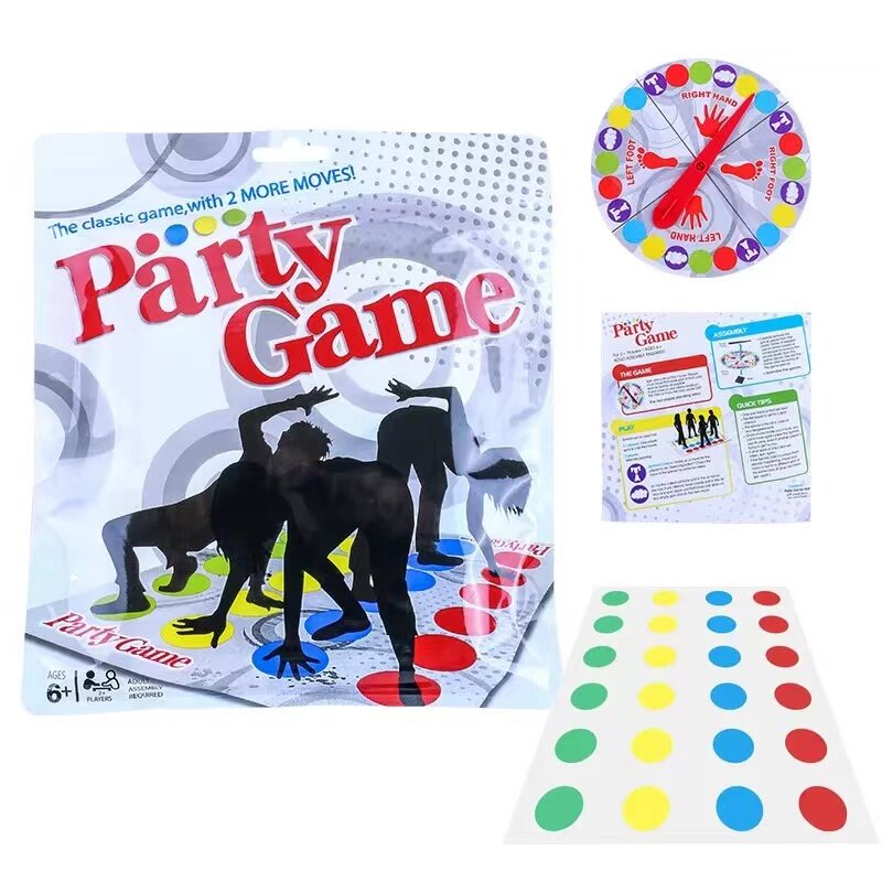 Twister Game Multiplayer Party Games Jumbled Bigger Mat More Colored Spots  Family, Kids Party Game  Compatible with Alexa