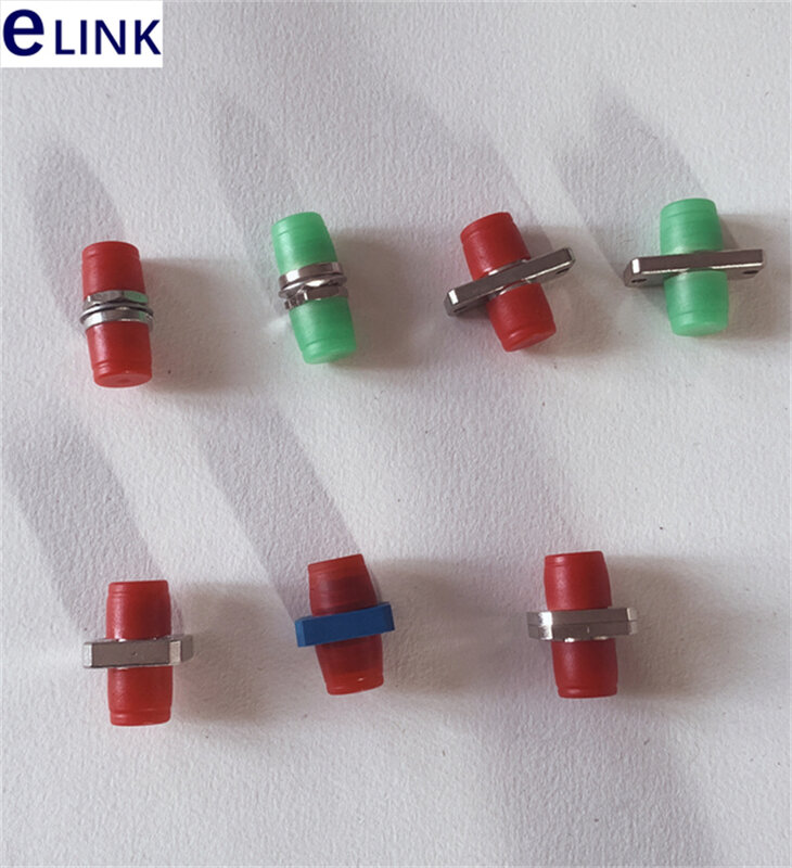 Adattatore fibra FC simplex SM MM APC metallo plastica tipo d quadrato rosso verde connettore fibra ottica ftth accoppiatore ELINK
