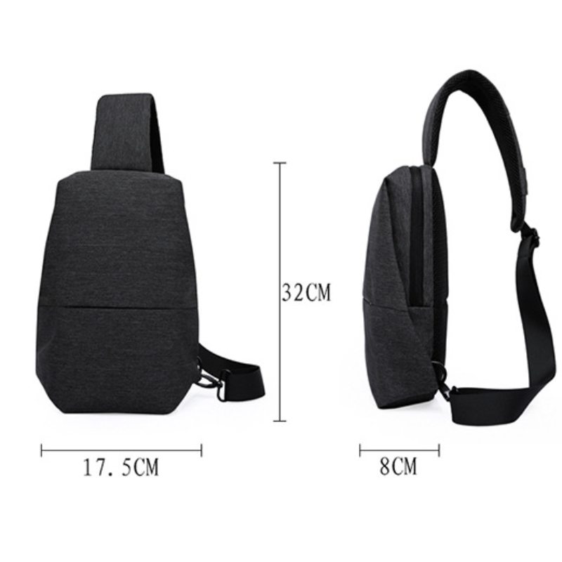 Chikage Simple Leisure Unisex Single Shoulder Bag Multi-function Crossbody Bag Outdoor Sports Waterproof Portable Chest Bag