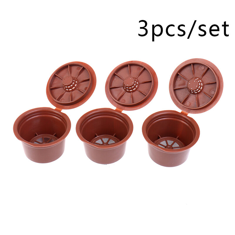 3PCS Reusable Coffee Capsules for Caffitaly Refillable Coffee Pods Plastic fit for Caffitaly Coffee Filter