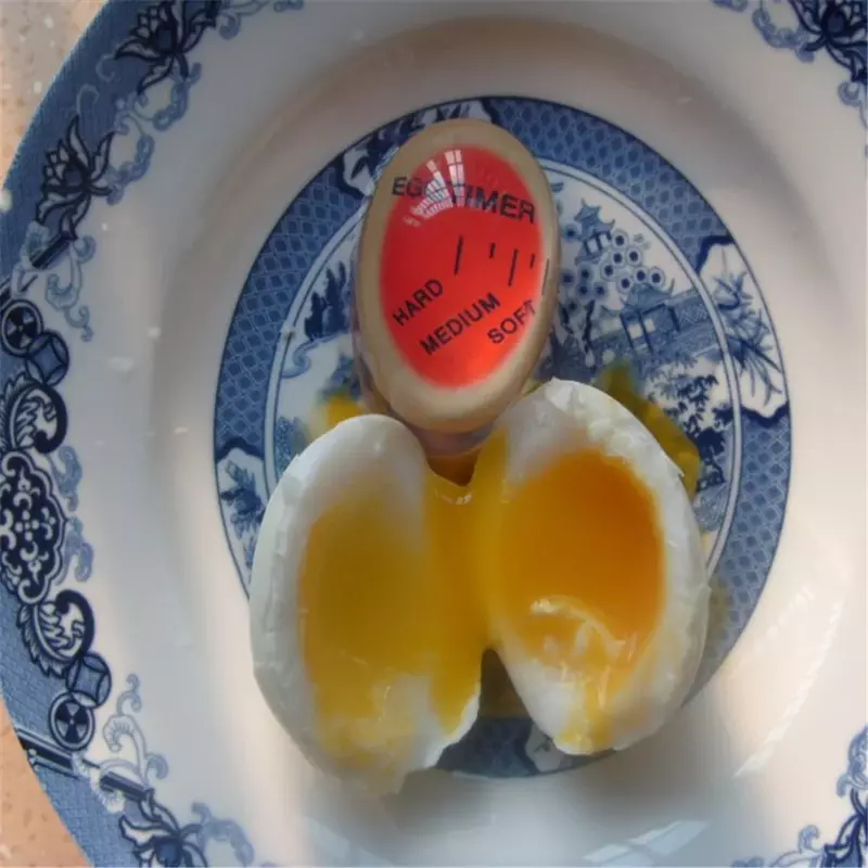 1 Stuks Eierwekker Keuken Elektronica Gadgets Kleur Veranderende Lekkere Zachte Hardgekookte Eieren Koken Milieuvriendelijk Hars Rood Gereedschap